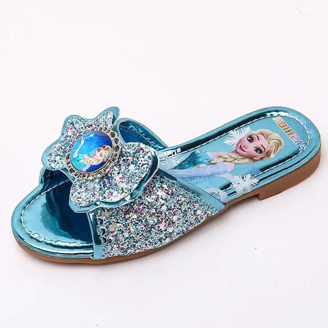 girl's shiny and comfortable flat shoes